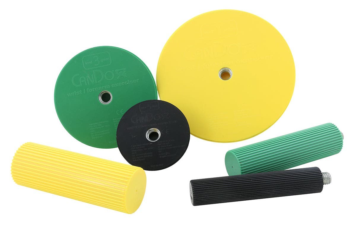 CanDoWrist/ForearmExerciserSet:3Semi-Spheres;3Handles