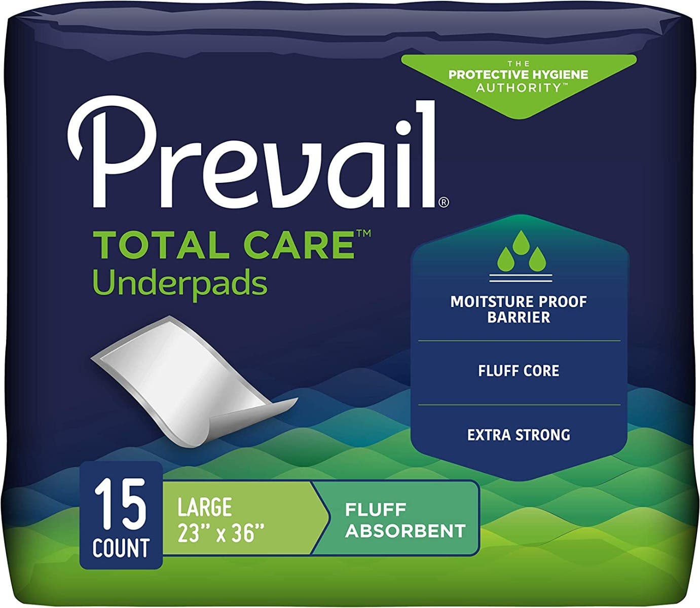 PrevailTotalCareDisposableUnderpad23X26FluffLightAbsorbency