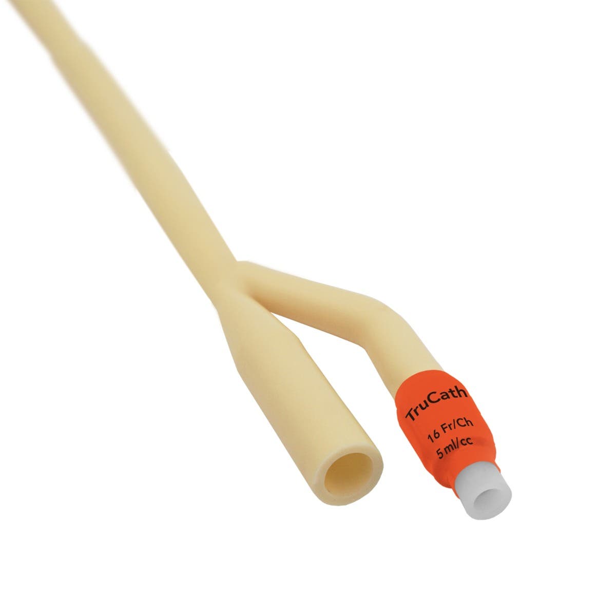 TruCathSilicone-ElastomerCoatedLatexFoleyCatheter,2-Way,CoudeTip