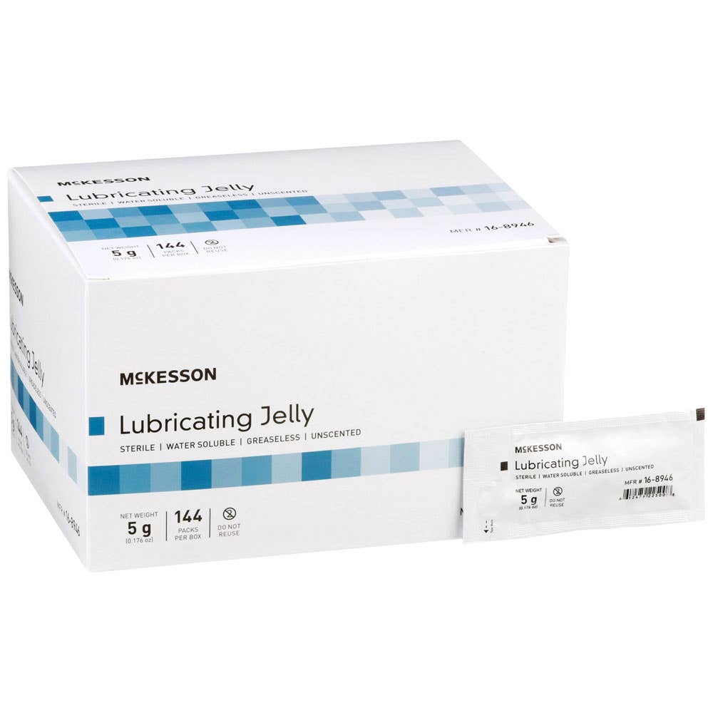 McKessonSterileLubricatingJellyLube-5gmFoilpacks