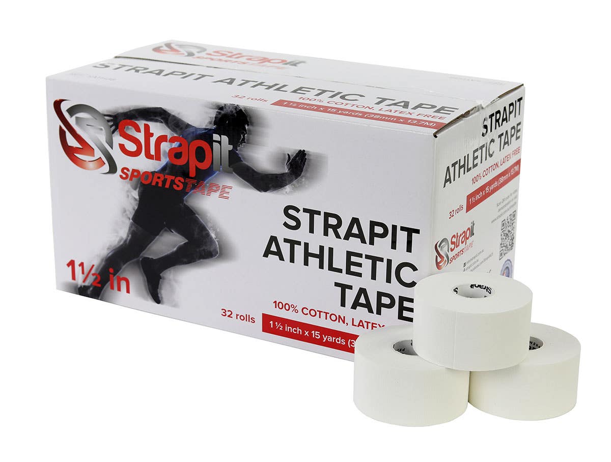 StrapitAthleticTape,15(38mm)Roll,Boxof32