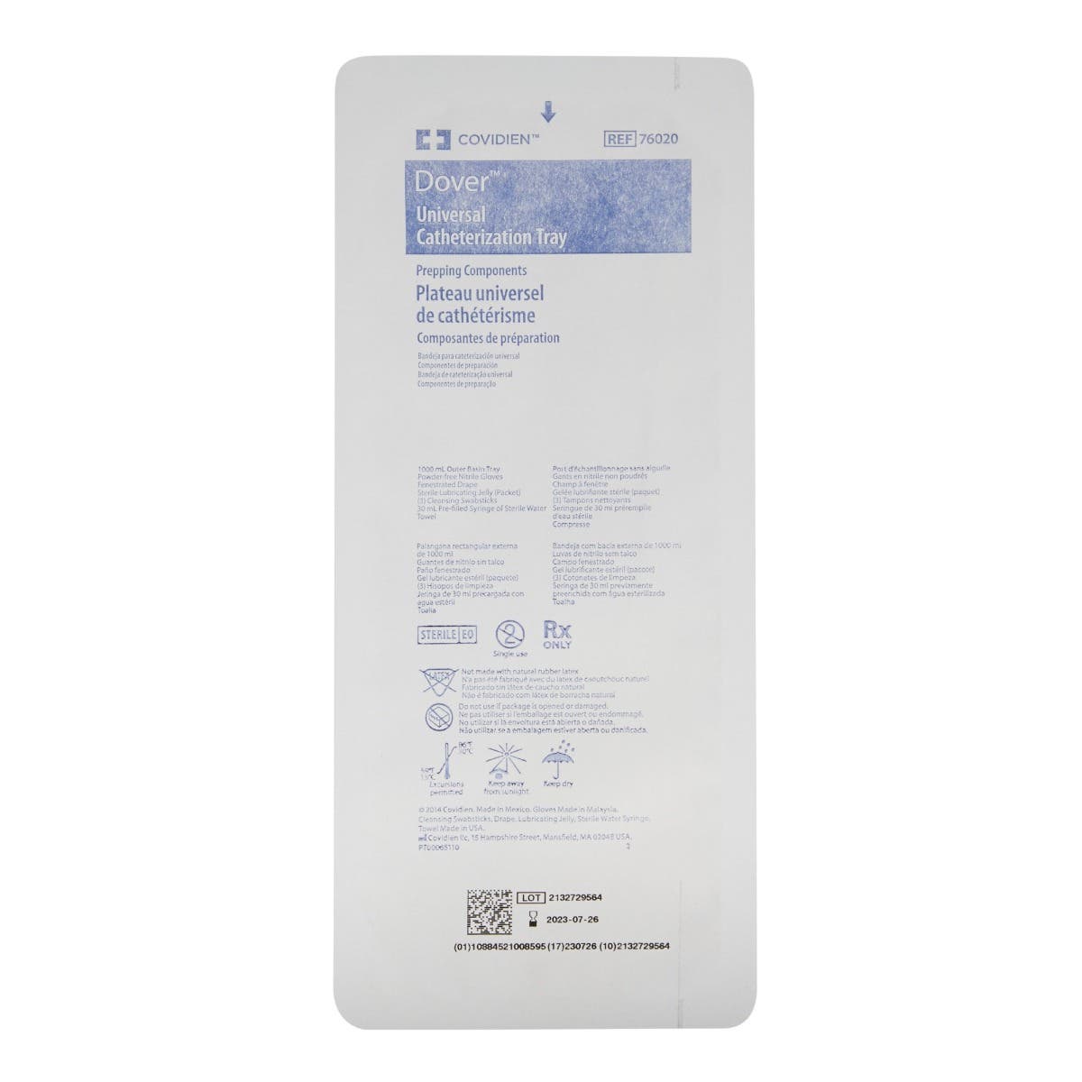 DoverUniversalCatheterizationTraywithoutCatheter