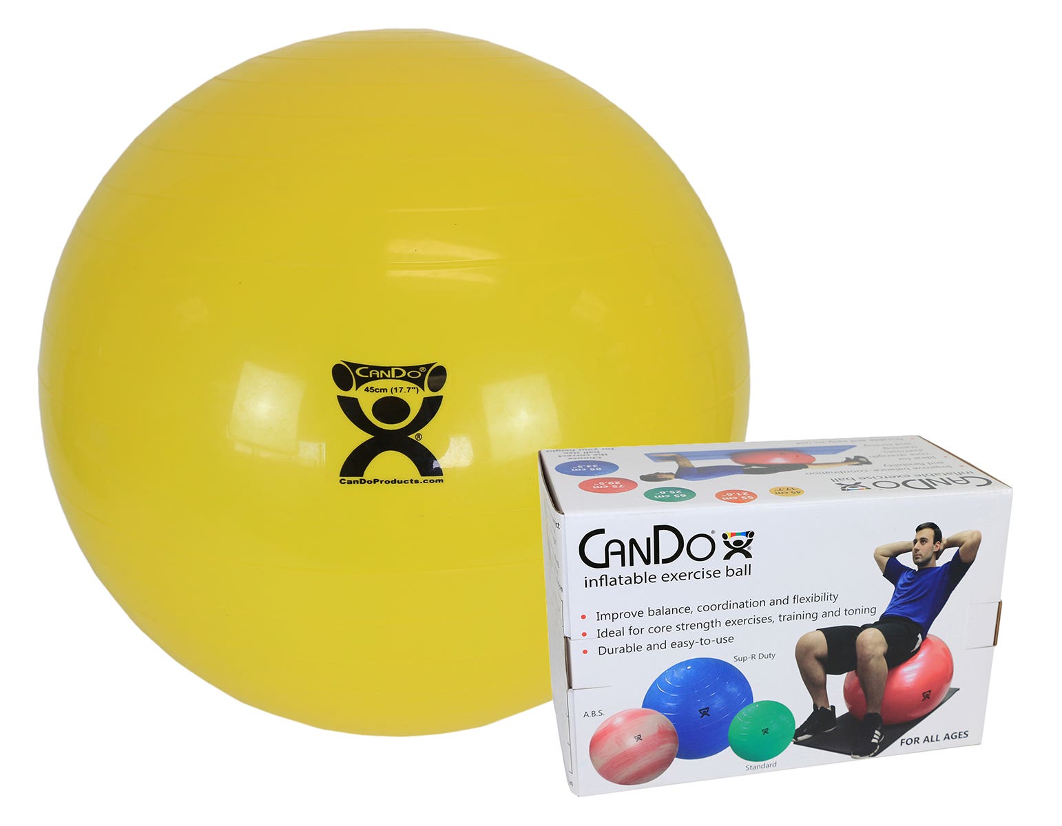 CanDoinflatableball,yellow,45cm(18),boxed