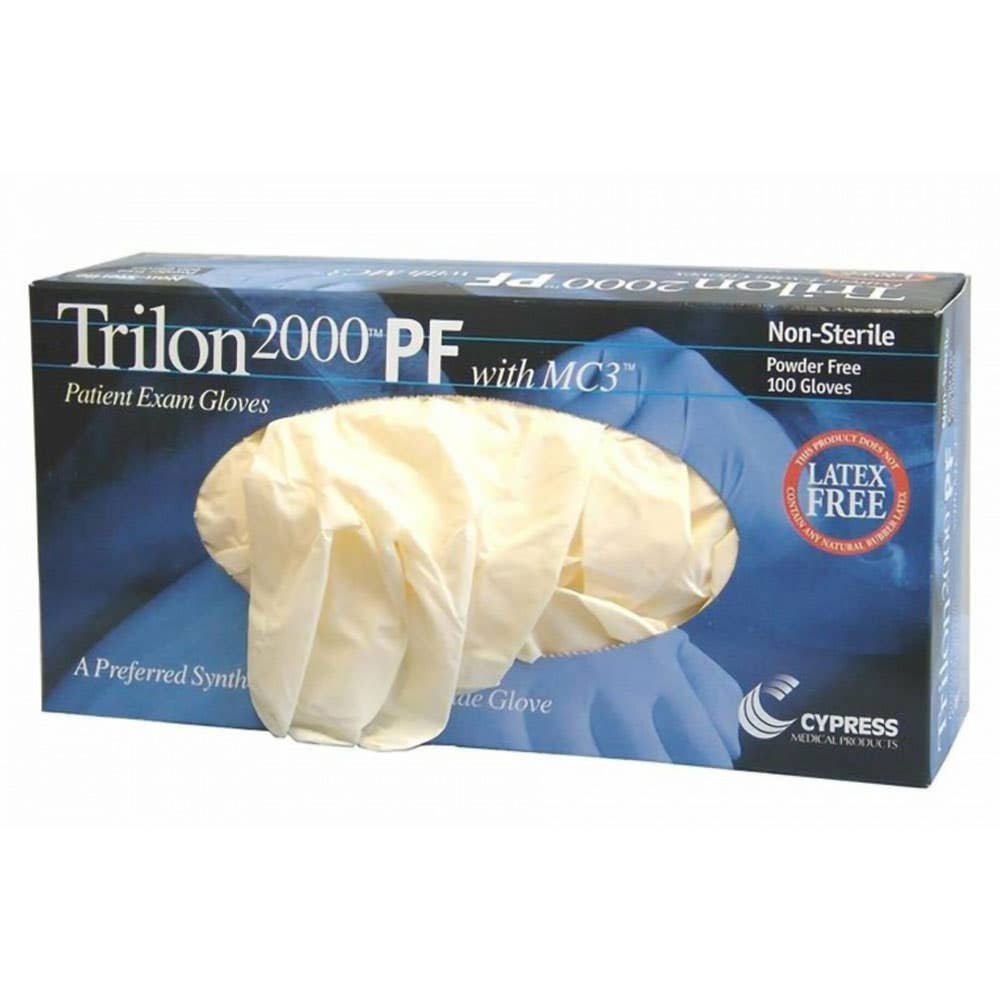 Trilon2000®PFwithMC3®StretchVinylStandardCuffLengthExamGlove,Ivory