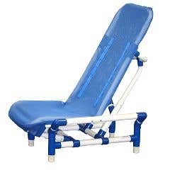 Recliningbathchairwithsafetyharness,medium,beachbubbleblue