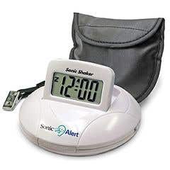 SonicShakerSBP100-PortableVibratingTravelAlarmClock-Each