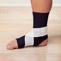 NeopreneAnkleSupportsWithStrapBlack,LargeMens-10-12-Each