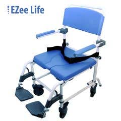 Healthline186AluminumWideShowerCommodeChair-Bariatric