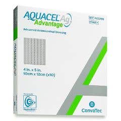 AQUACEL®AgAdvantageEnhancedHydrofiberDressingwithSilver4x5-4X5,Square-Boxof10