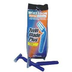 TwinBladePlusDisposableRazors-LubricatedStrip-Packof10