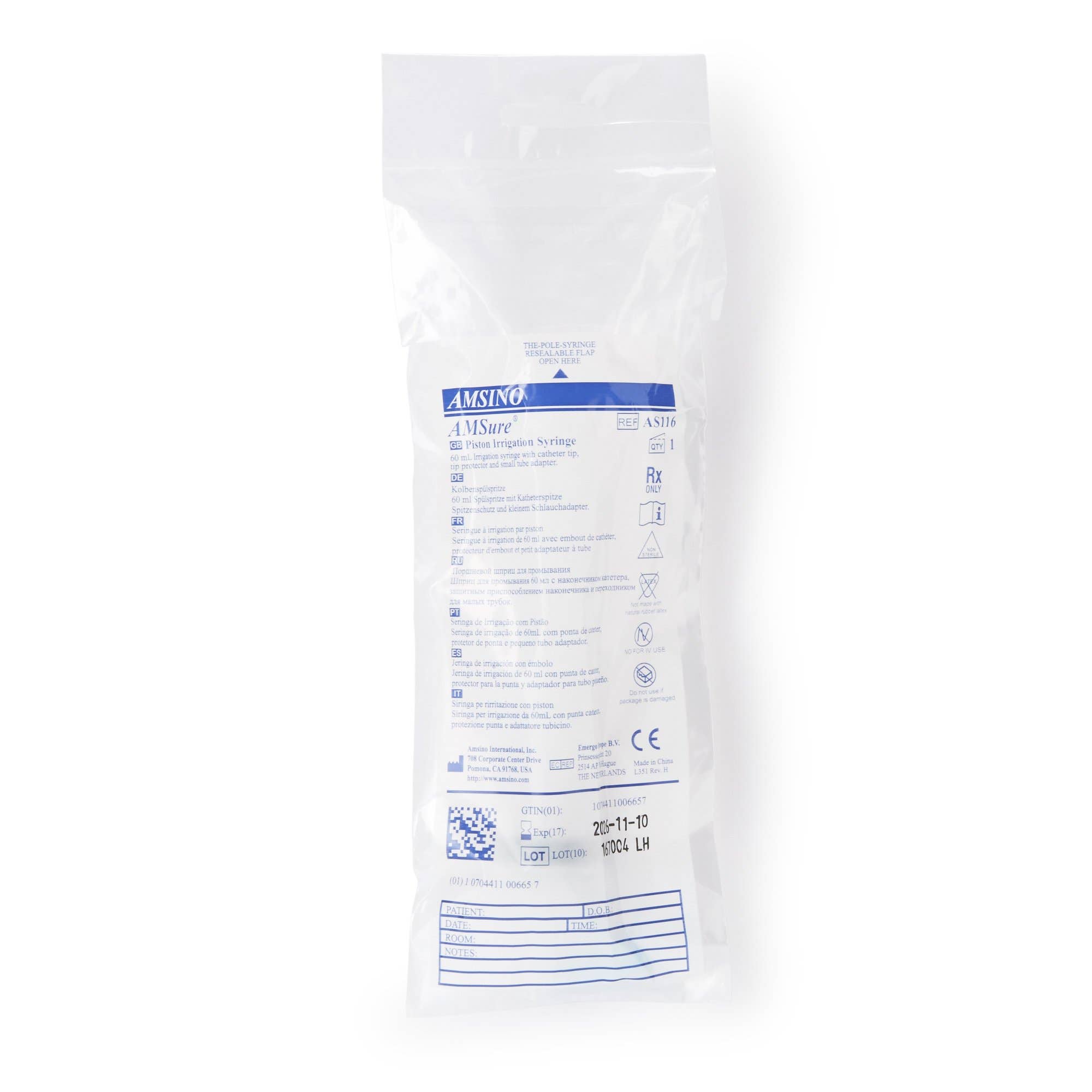 AMSurePoleSyringesEnteralFeeding/IrrigationSyringe