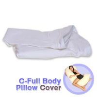 C-Full Body Pillow White Cotton Cover - Each