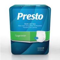 Presto® Maximum Absorbency Brief, Large (45 to 58 Waist) Blue - Pack of 18