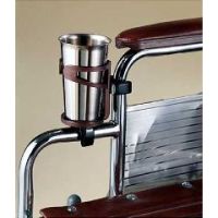 Wheelchair Beverage Holder - Brown - Fits desk arm wheelchair - Each
