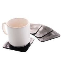 Dycem non-slip coasters, set of 4, black