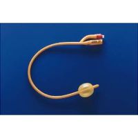 Gold Silicone-Coated Foley Catheter - 30-50cc, 2-Way