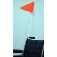 Folding Wheelchair & Scooter Orange Safety Flag for Increased Visibility - Each