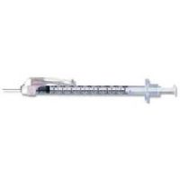 1mL SafetyGlide Tuberculin Syringe 27g x 1/2 Needle - Box of 100