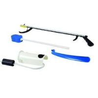 Hip Kit #1: 32 reacher, contoured sponge, sock and stocking aid, 18 plastic shoehorn