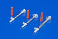 Safety Insulin Syringe with Needle Magellan 1 mL 5/16 Inch 30 Gauge Sliding Safety Needle Regular Wall