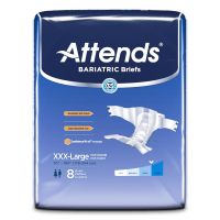 Unisex Adult Incontinence Brief Attends Bariatric 3X-Large Disposable Heavy Absorbency