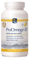 Nordic Naturals ProOmega-D, 1000mg, Lemon 120 Count