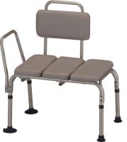 Padded Transfer Bench with Back for Bathtub & Shower