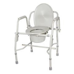 Deluxe Steel Drop Arm Commode - Each