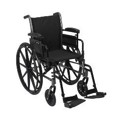 McKesson Lightweight Wheelchair with Detachable, Flip-Back Desk Arms