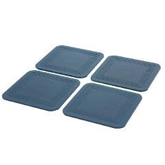 Dycem Non-Slip Green Square Coasters, Set Of 6 - Green - Set of 1