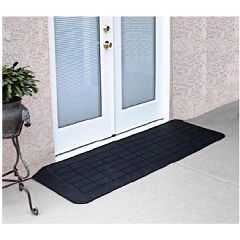 Rubber Threshold Ramp for Doorways - Slate Transition
