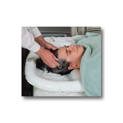 Inflatable Crescent-Shaped Shampoo Basin - Each