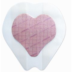 PolyMem Shapes Sacral Dressing - 7.2 x 7.8 Adhesive, 4.5 x 4.7 Pad - Case of 20