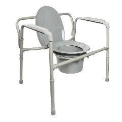 McKesson Heavy-Duty Folding Bariatric Commode with 12 QT Bucket - Each