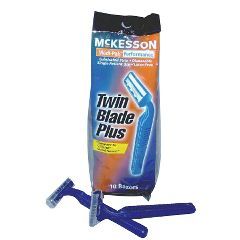 Twin Blade Plus Disposable Razors - Lubricated Strip  - Pack of 10