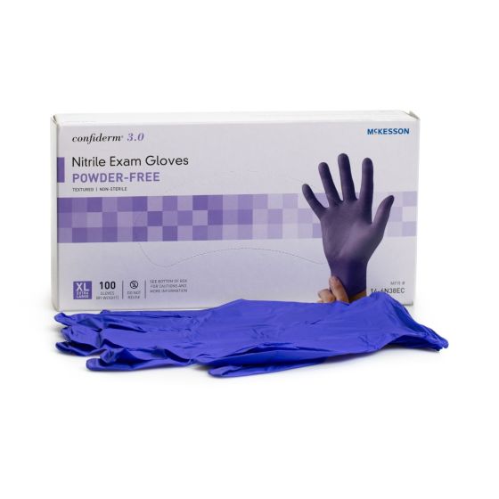 McKesson Confiderm® 3.0 Nitrile Exam Glove, Blue