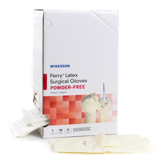 McKesson Perry Performance Plus Latex Standard Cuff Length Surgical Glove