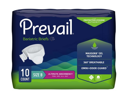 Prevail® Bariatric Brief Size B - Up to 100