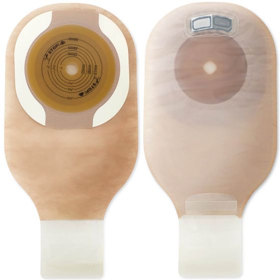 Ostomy Pouch Premier One-Piece System 12 Inch Length Soft Convex, Trim to Fit Drainable