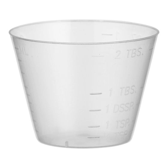 Graduated Medicine Cup McKesson 1 oz. Plastic Disposable - Translucent - Case of 5000