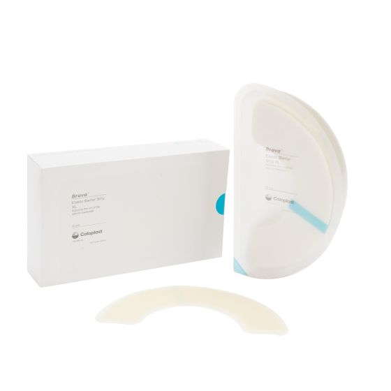 Skin Barrier Strip Brava Moldable, Standard Wear Adhesive without Tape Universal System Hydrocolloid 1/2 Curve X-Large