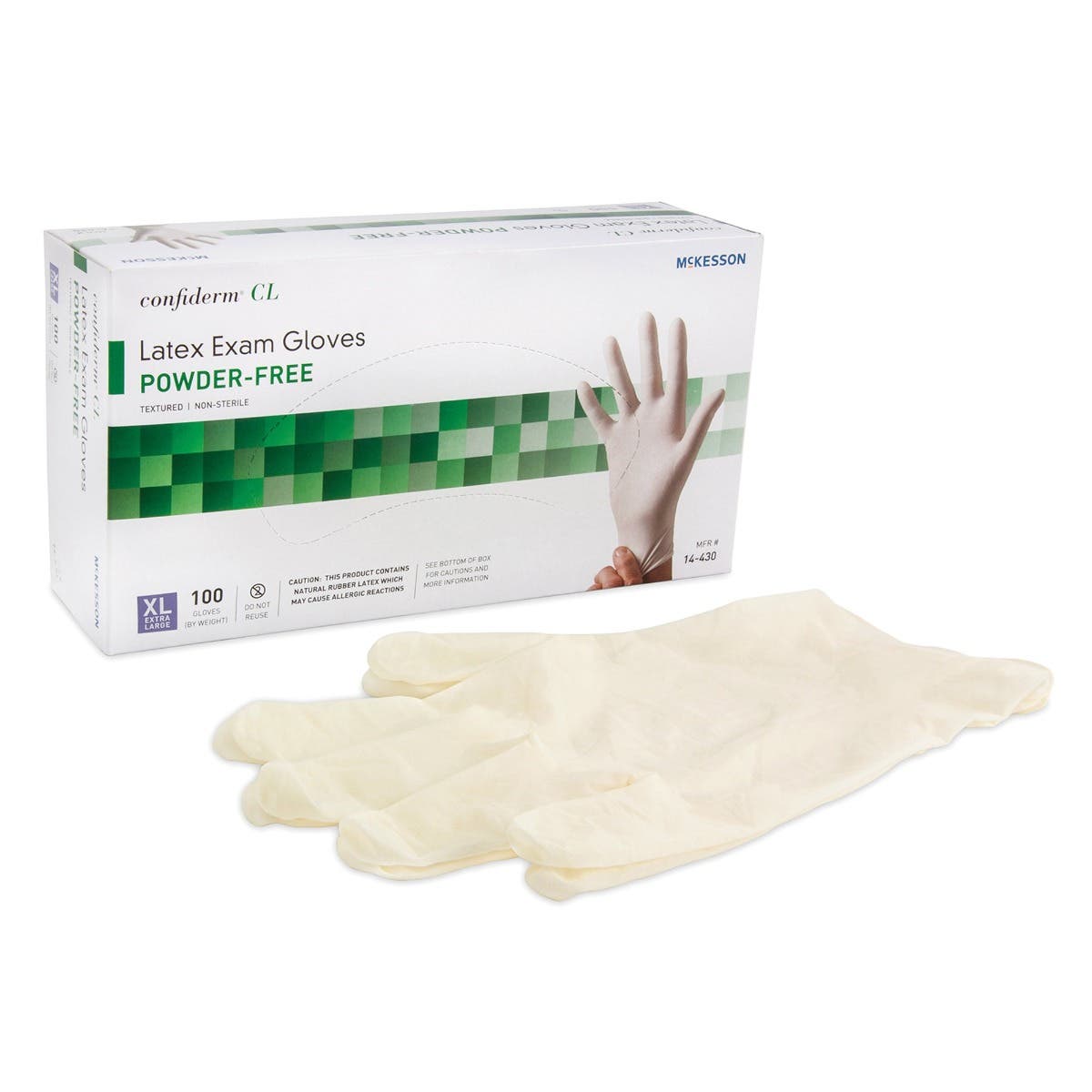 McKessonConfiderm®LatexExamGlove,TexturedFingertips