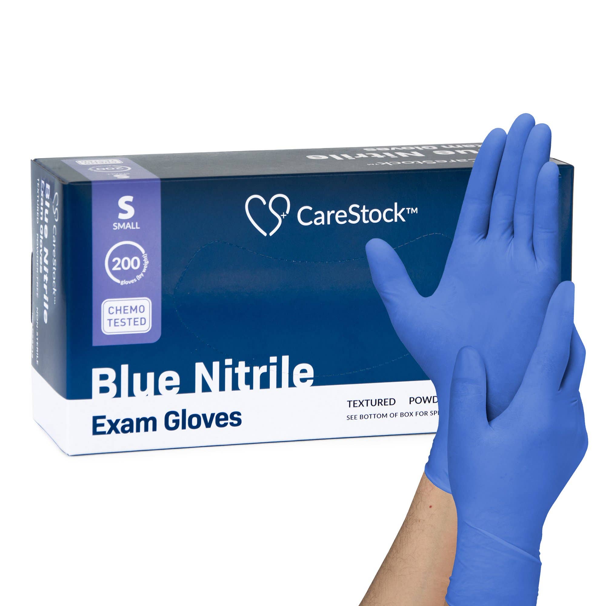 CareStockNavyNitrileExamGlove