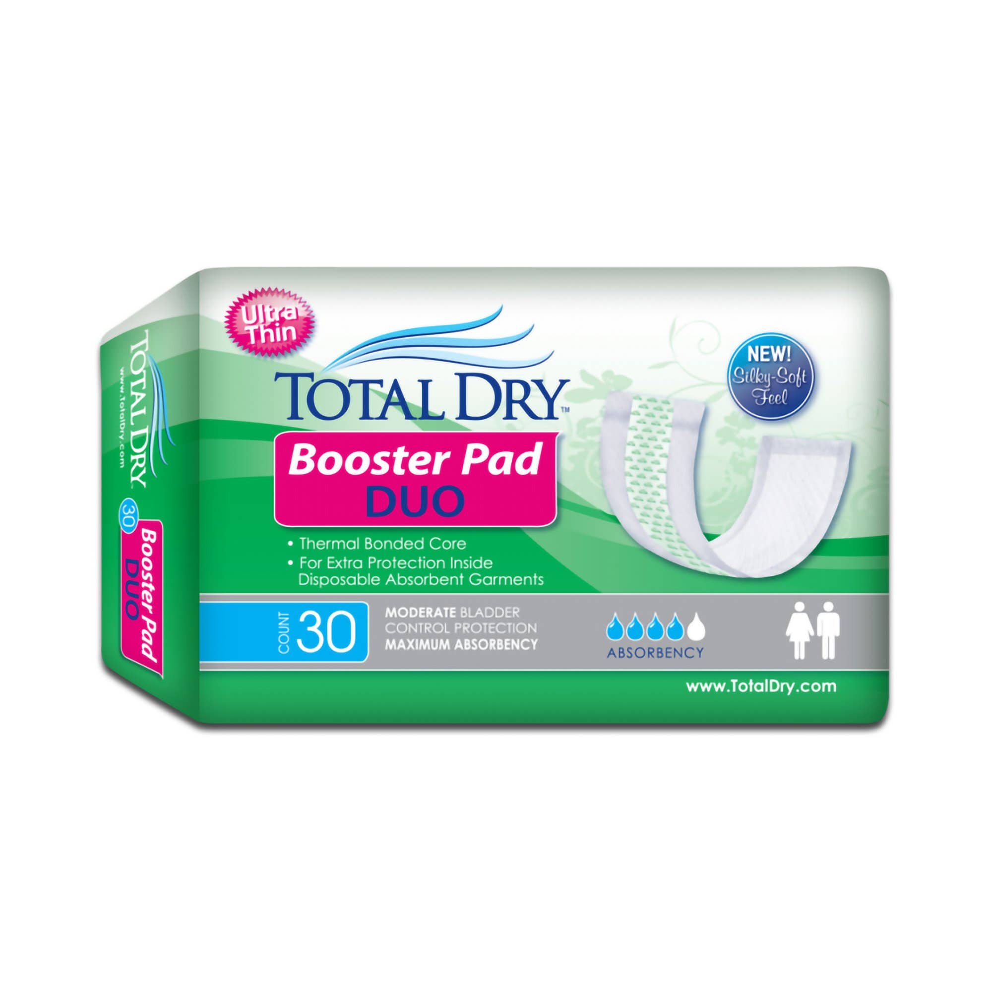 BoosterPadTotalDryBoosterPadDuo12InchLengthHeavyAbsorbencySecureLocCoreOneSizeFitsMost