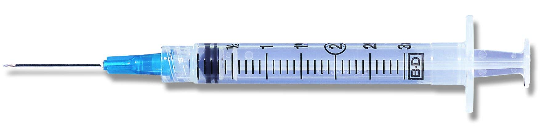 SyringewithHypodermicNeedlePrecisionGlide™3mL23Gauge1-1/2Inch-800/CS