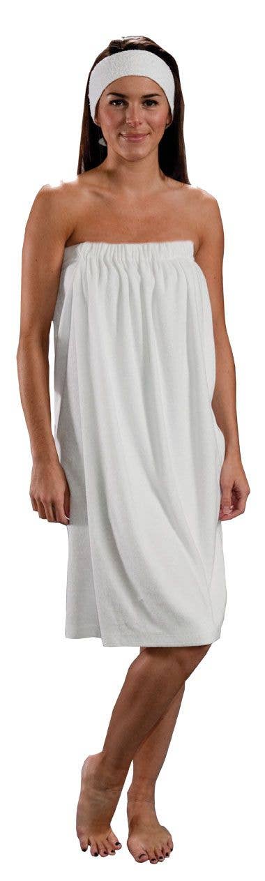 Terry Spa Wrap, White
