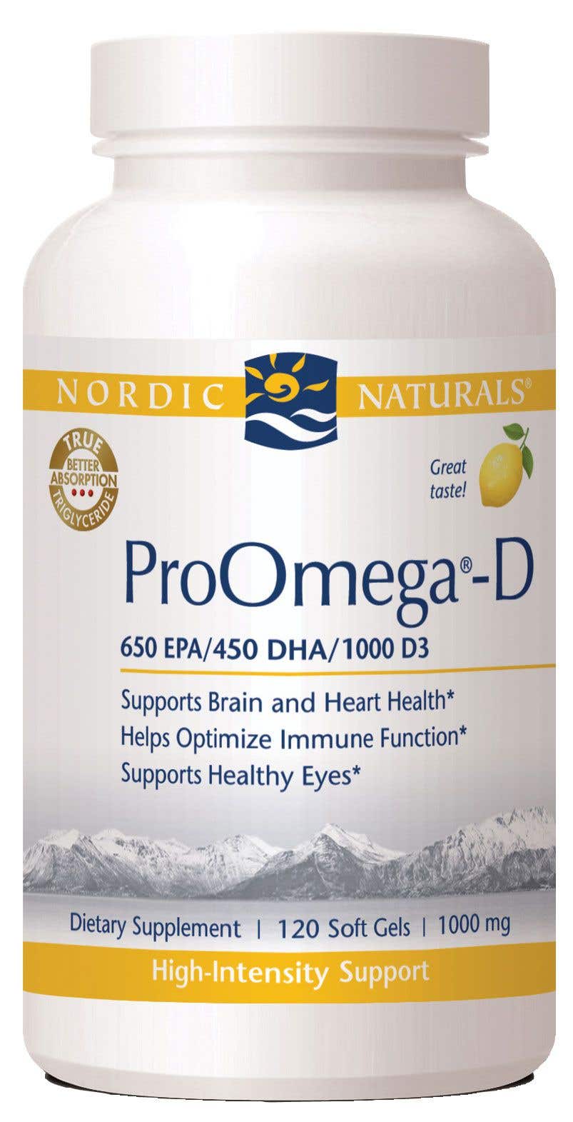 NordicNaturalsProOmega-D,1000mg,Lemon120Count
