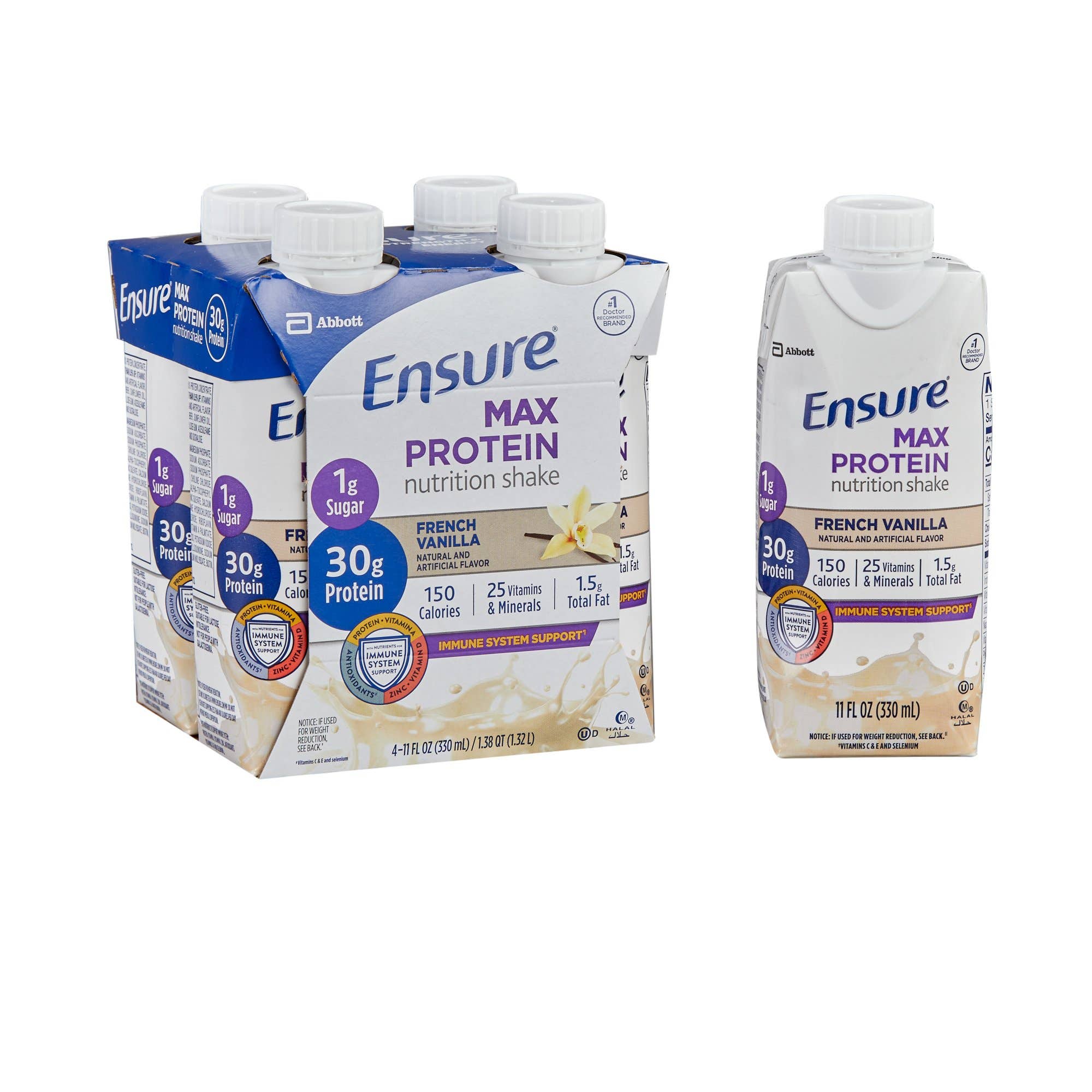EnsureMaxProteinShakeVanillaOralProteinSupplement,11oz.Carton
