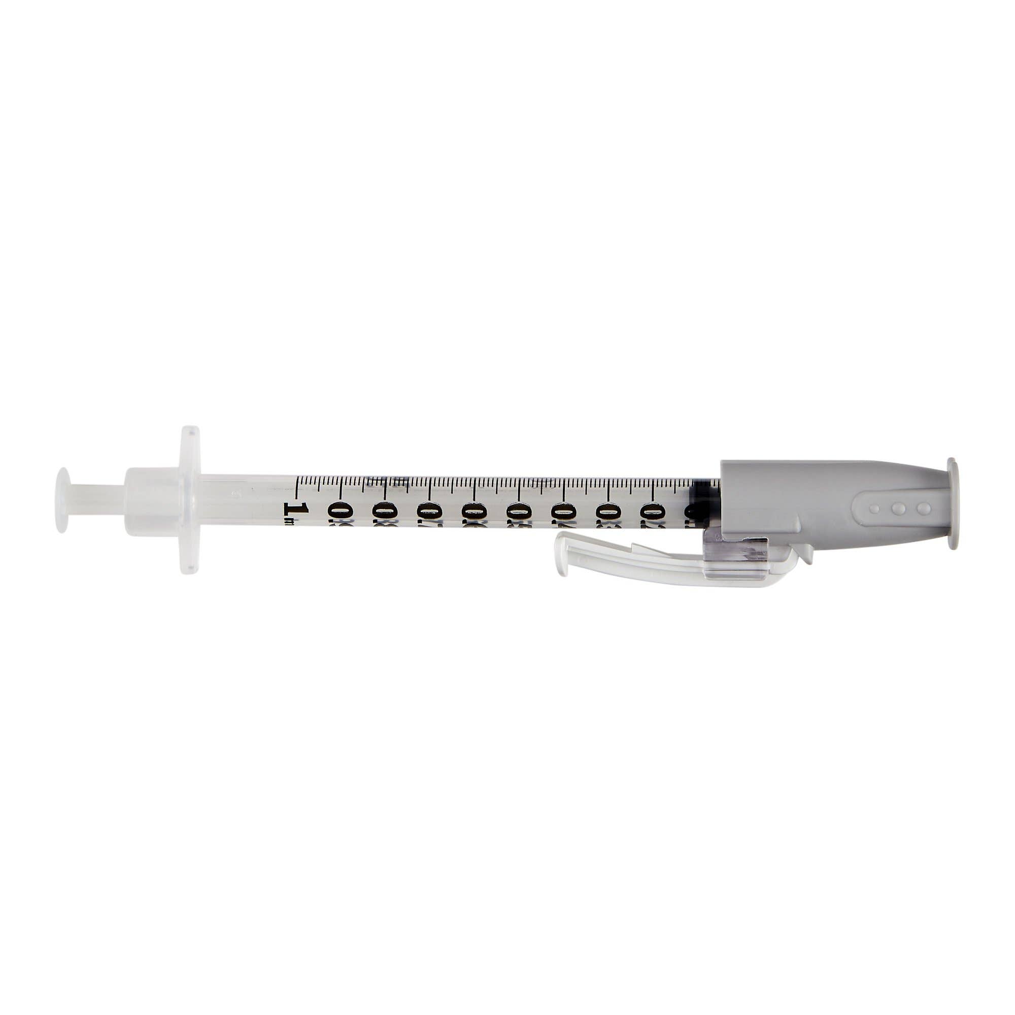 SafetyTuberculinSyringewithNeedleSafetyGlide1mL1/2Inch27GaugeSlidingSafetyNeedleRegularWall