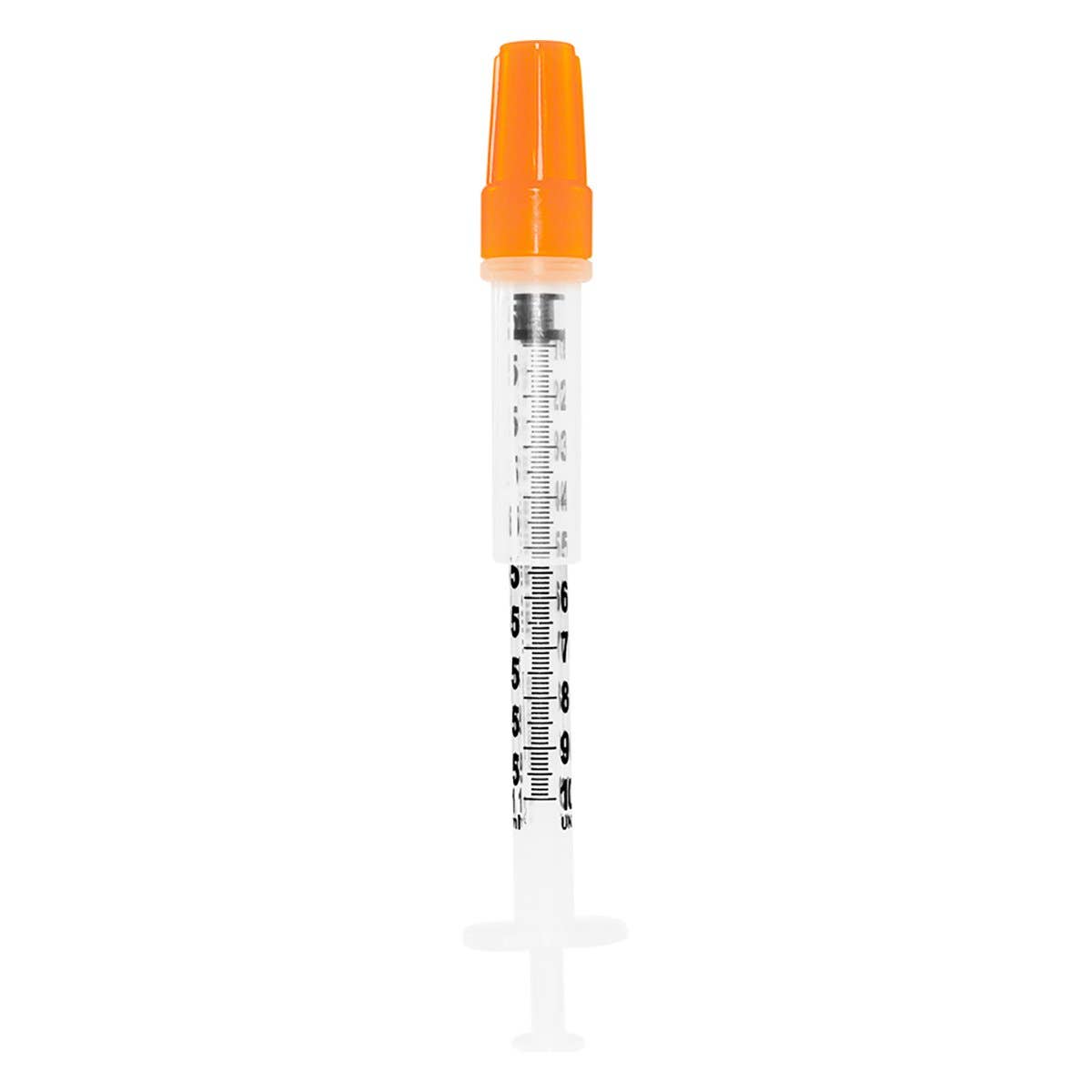 SafetyInsulinSyringewithNeedleSOL-GUARD1mL1/2Inch29GaugeSlidingSafetyNeedleRegularWall-BX/100